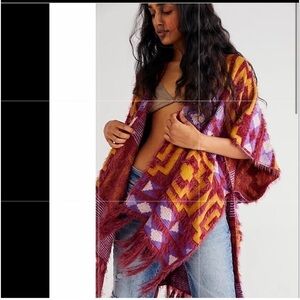 FREE PEOPLE Diamondback Cozy Kimono In Plum
NWT